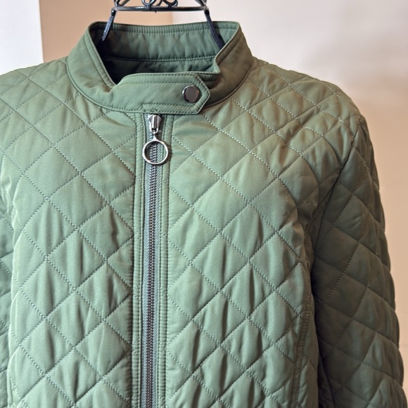 Ann Taylor Army Green Quilted Jacket - Picture 2 of 10